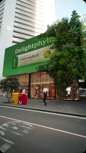 Green Garden Blooms at Store in a fake-out-of-home ad of Nature's Sunshine