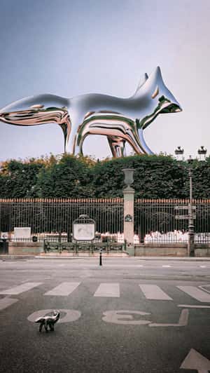  Fox Floats into the Air in a fake-out-of-home ad of Maison Kitsuné