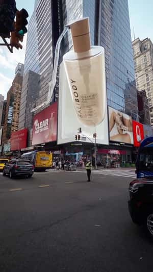 Tanning Gel Spills onto Street in a fake-out-of-home ad of Bali Body