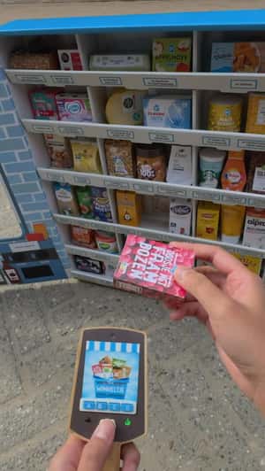Store Folds into a Miniature Shop in a fake-out-of-home ad of Albert Heijn