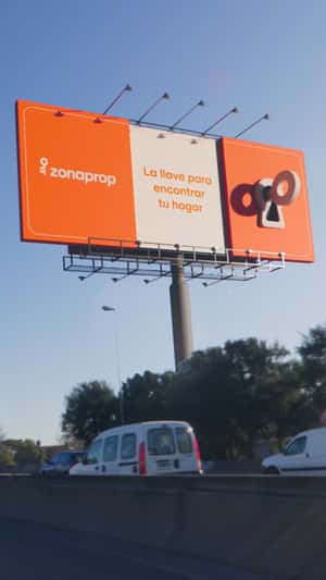 Key Unlocks Billboard in a fake-out-of-home ad of Zonaprop