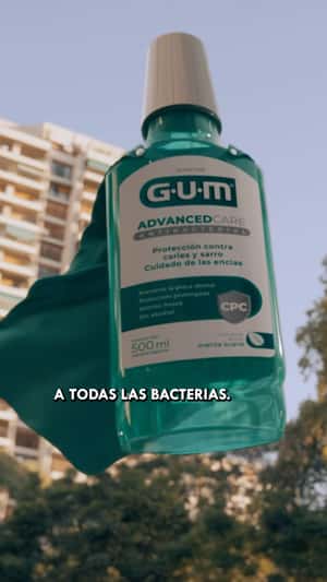 Mouthwash Bottle Wears a Cape in a fake-out-of-home ad of GUM