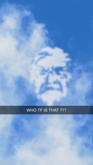 Clouds Create Face-Shaped Logo in a fake-out-of-home ad of KFC