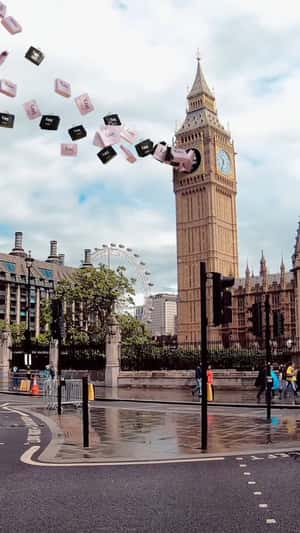 Big Ben Releases Shopping Bags in a fake-out-of-home ad of Kay Beauty by Katrina