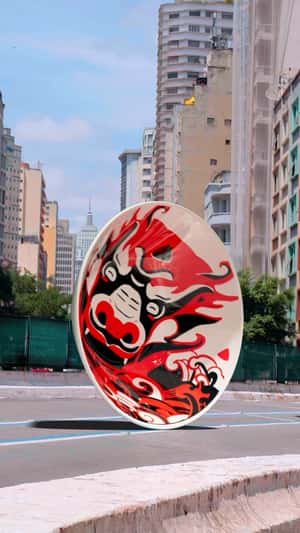 Bowls Rolling on Highway in a fake-out-of-home ad of China in Box