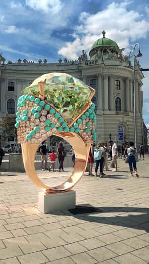 Jewelry Spotted on Landmarks in a fake-out-of-home ad of Schullin Wien