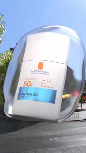 Serum Polishes the Pavement in a fake-out-of-home ad of La Roche-Posay