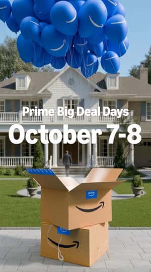 Balloons Deliver Packages in a fake-out-of-home ad of Amazon