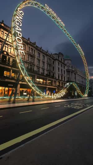 Aston Martin F1 Roller Coaster in London in a fake-out-of-home ad of Boss