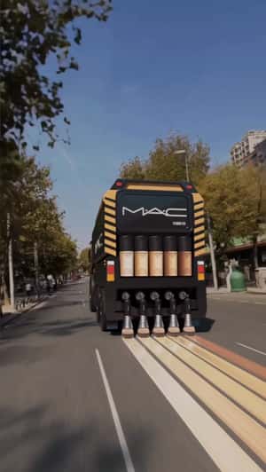 Studio Fix Colors Baghdad Street in a fake-out-of-home ad of MAC