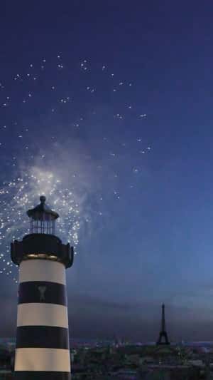 Fireworks Light Up Paris in a fake-out-of-home ad of AMI Alexandre Mattiussi 