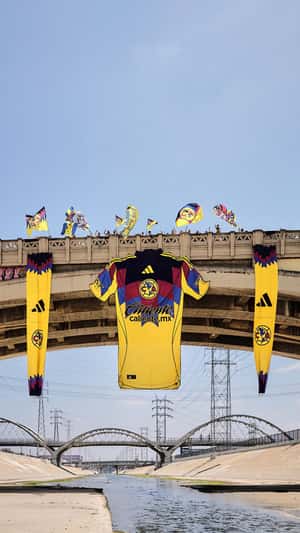 Jersey Reveal in Los Angeles in a fake-out-of-home ad of Adidas x Club América 