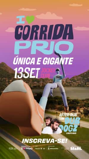 Giant Mascot Dashes Along Guanabara Bay in a fake-out-of-home ad of Corrida Prio