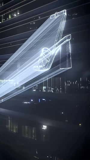 Laser Light Show Projects Rotating Heels in fake-out-of-home ad of Pull&Bear