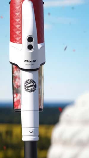 Giant Vacuum Cleans Up Allianz Stadium in a fake-out-of-home ad of Miele