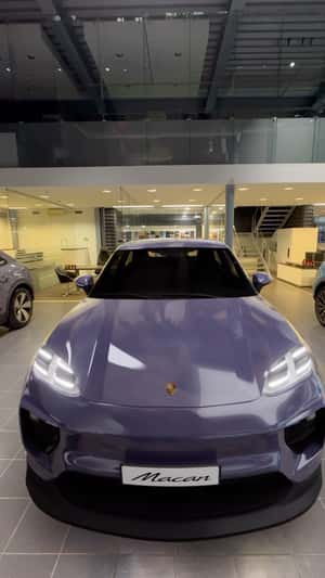 Car Color Makeover in Showroom in a fake-out-of-home ad of Porsche