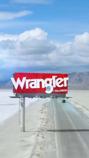 Wrangler x Pull&Bear Billboard in fake-out-of-home ad of Pull&Bear