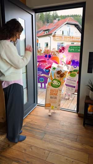 Products Arrive at Doorstep Alive in a fake-out-of-home ad of dm-drogerie markt