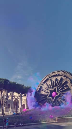 Cookie Crashes Near the Colosseum in fake-out-of-home ad of Oreo