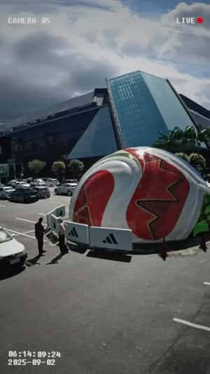 Trionda Ball Bounces Through São Paulo in a fake-out-of-home ad of Adidas