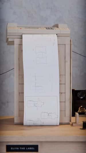 Dress Creation in Motion in a fake-out-of-home ad of Eliya The Label