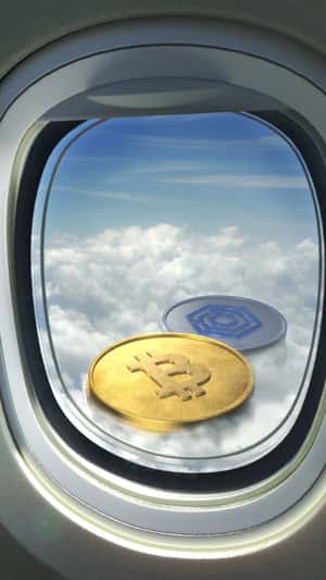 Giant Crypto Stack Reaches Sky in a fake-out-of-home ad of Coinmerce