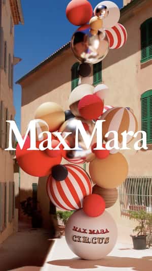 Balls Pile Up For a Circus Finish in a fake-out-of-home ad of Max Mara