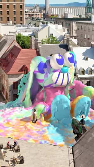 Giant Character Melts in fake-out-of-home ad of Pull&Bear