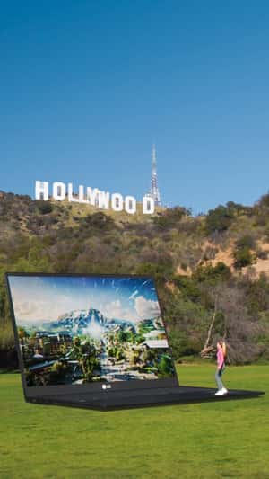 Giant Gram Pro Laptop fake out of home ad of LG