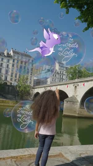 Giant Bubbles Float on River Seine in a fake-out-of-home ad of Les Secrets de Loly