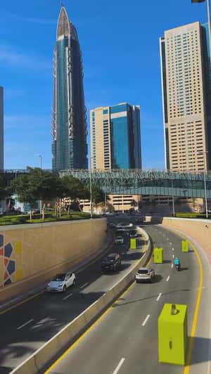 Giant Boxes Hit UAE Highway in a fake-out-of-home ad of Gold Apple 