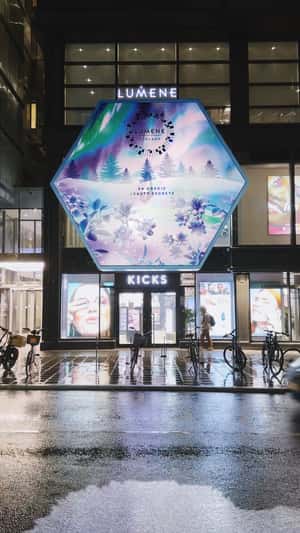 Beauty Advent Calendar Installation Shatters in a fake-out-of-home ad of Lumene