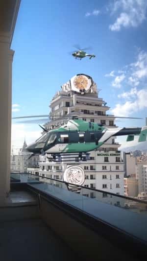 Giant Watch Tops Building