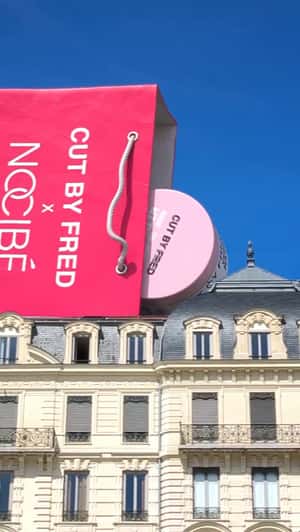 Giant Cream Enters Nocibé Billboard in a fake-out-of-home ad of CUT BY FRED