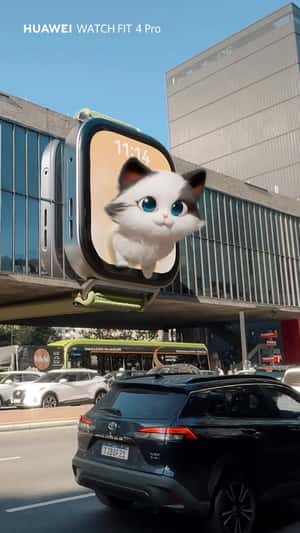 Giant Watch Wraps Museu de Arte de São Paulo in a fake-out-of-home ad of Huawei