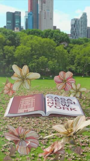 Giant Flowers Bloom Across New York in a fake-out-of-home ad of Gessi