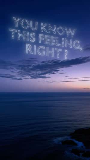 Illuminated Words On Beach in a fake-out-of-home ad of Liu Jo