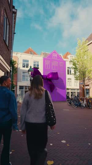 Purple Facade Reveals Mini Drawers in a fake-out-of-home ad of My Jewellery