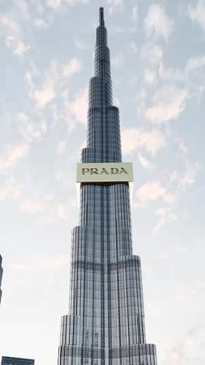 Prada Lipstick Window Flip in fake-out-of-home ad of L’Oréal Groupe