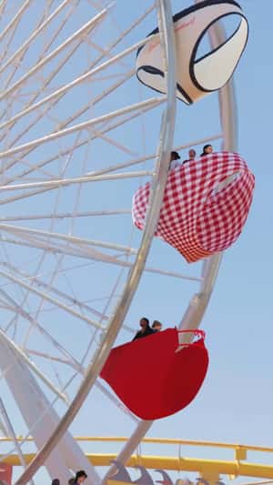 Giant Underwear on Ferris Wheel in a fake-out-of-home ad of Victoria Secret PINK 