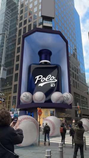 Perfume and Baseball Rolls in fake-out-of-home ad of L’Oréal Groupe