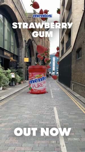 Huge Container Pops Out of Manhole in a fake-out-of-home ad of Mentos