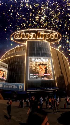 Dua Lipa Sparkles in a fake-out-of-home ad of Madison Square Garden 