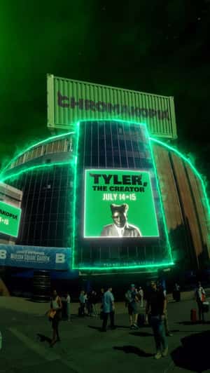 Boxcar Lands on Roof in a fake-out-of-home ad of Madison Square Garden 