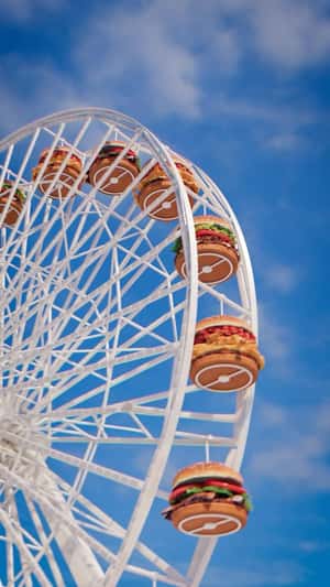 Burger Ferris Wheel in fake-out-of-home ad of Burger King