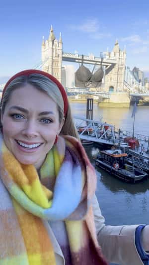 Black Bra Hanging at Tower Bridge in Fake-Out-of-Home Ad of Marks & Spencer