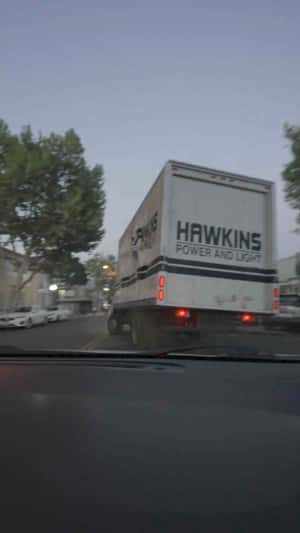 "Stranger Things" Alien Jumps Out of Truck in a fake-out-of-home ad of Netflix