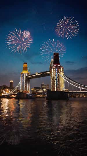 Vodka Bottle Tower Bridge in fake-out-of-home ad of Marks & Spencer