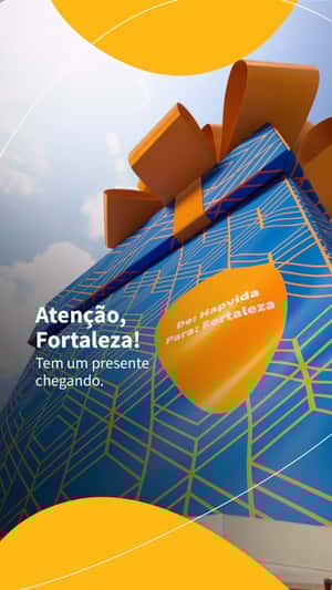 Helicopter Airlifts Giant Gift in a fake-out-of-home ad of Hapvida