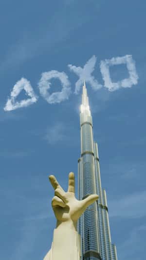 Gamepad Buttons Cloud Formation in a fake-out-of-home ad of PlayStation 